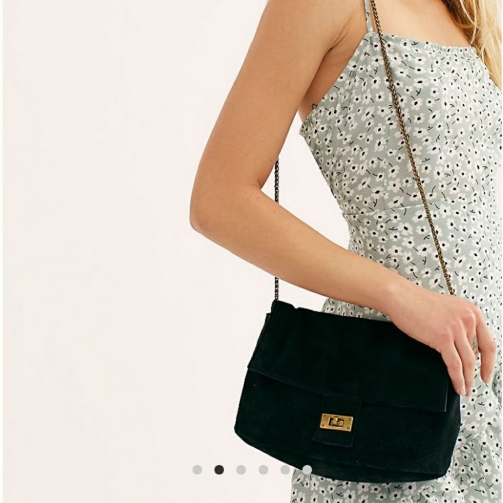 Free People Slouchy Suede Shoulder Bag in khaki - Picture 10 of 11